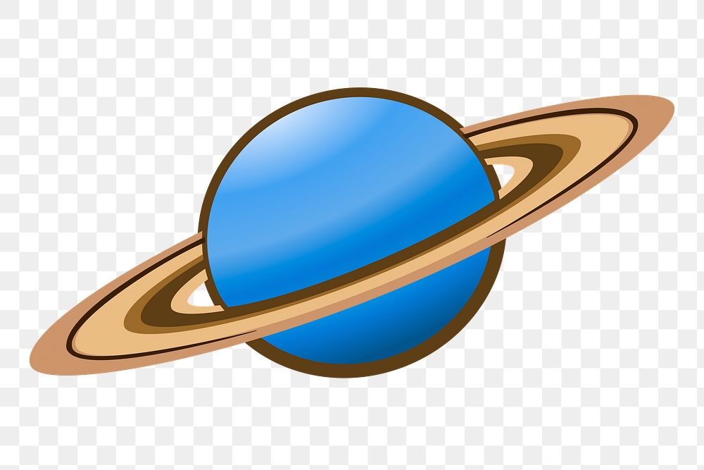 Planet Saturn png sticker, transparent background. Free public domain CC0 image.