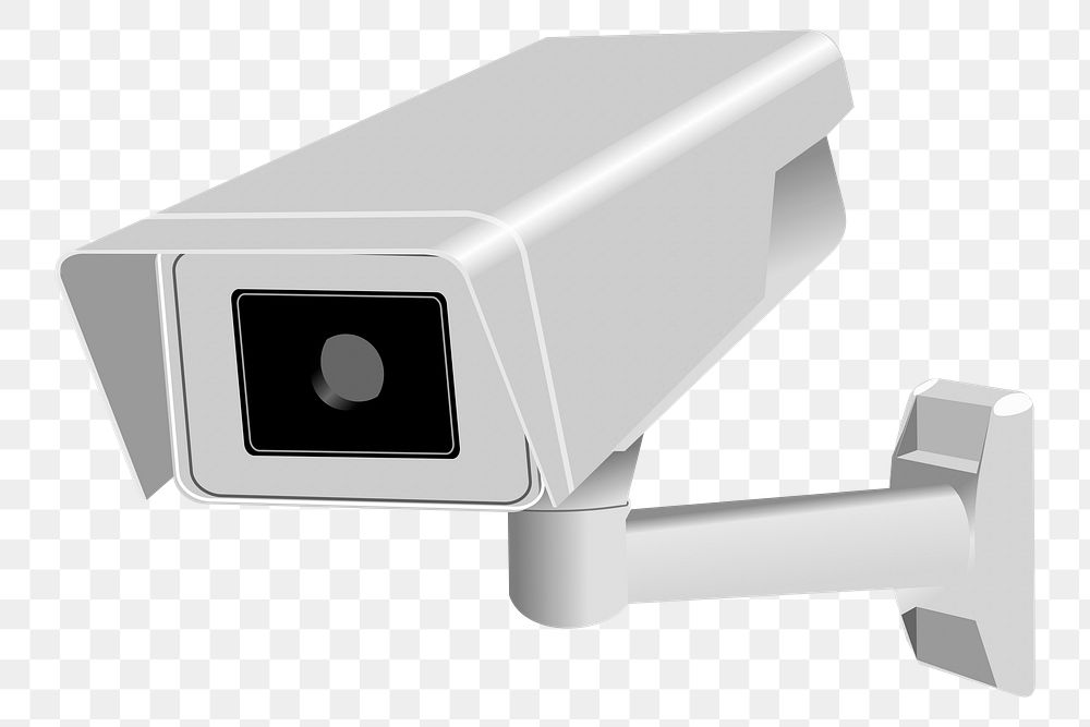 CCTV camera png sticker, transparent background. Free public domain CC0 image.