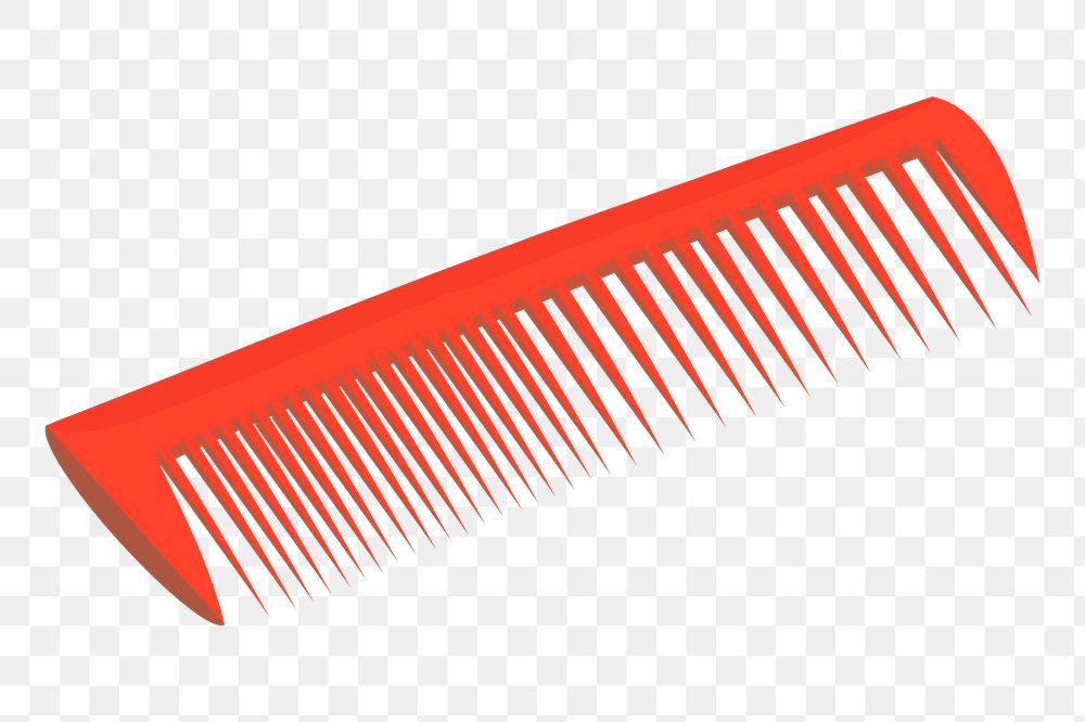 Red comb png sticker, transparent background. Free public domain CC0 image.