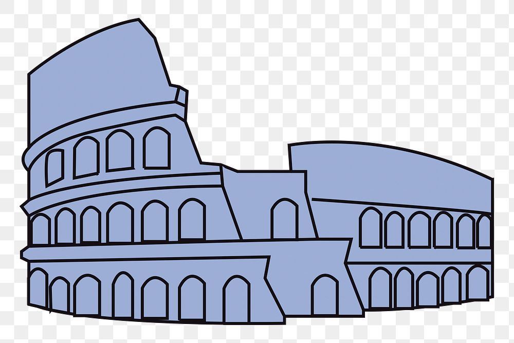 The Colosseum png sticker, transparent background. Free public domain CC0 image.