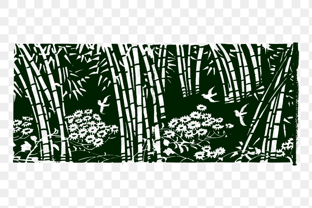 Bamboo forest png sticker, transparent background. Free public domain CC0 image.