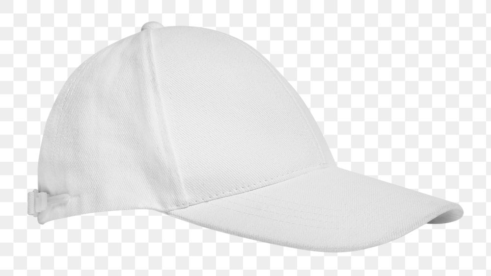 Baseball cap png sticker, white design, transparent background