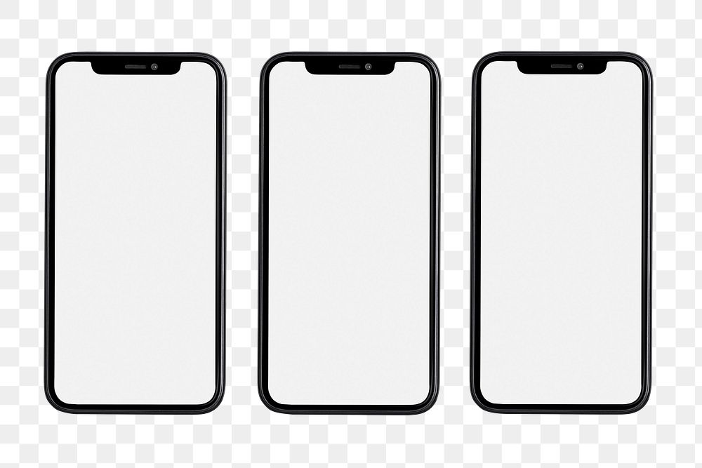 Smartphone screens png sticker, digital device, transparent background