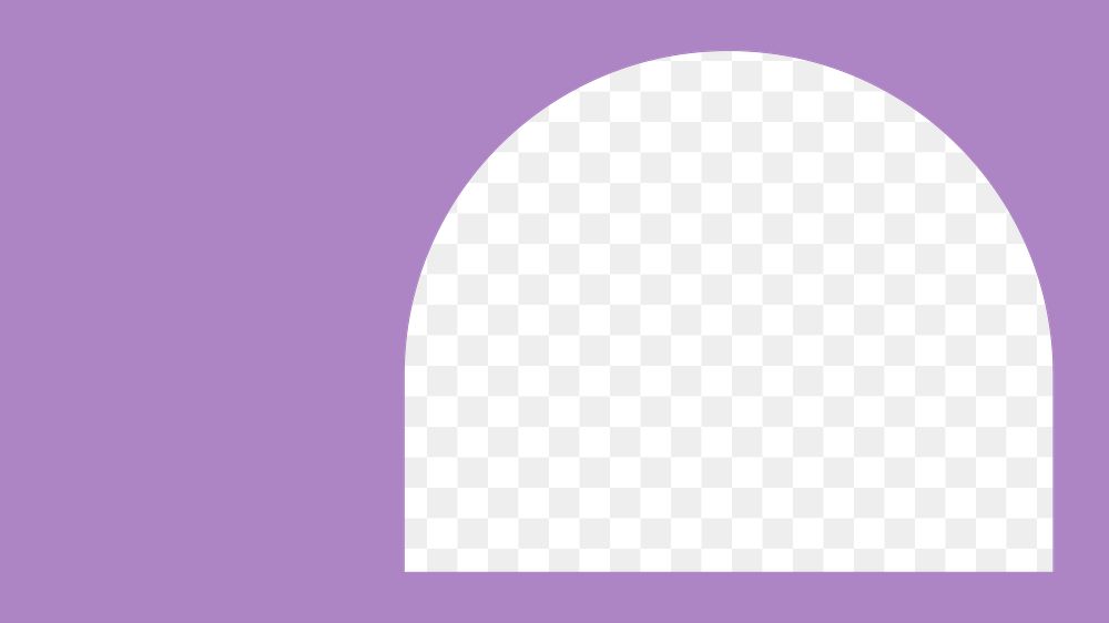 Purple arch png frame, aesthetic design, transparent background