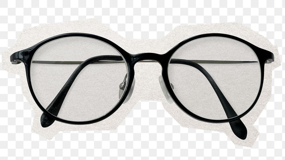 Eye glasses png digital sticker, collage element in transparent background