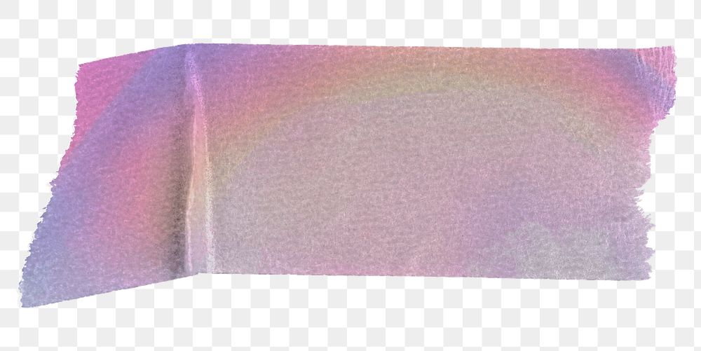 Purple gradient washi tape png sticker, collage element, transparent background