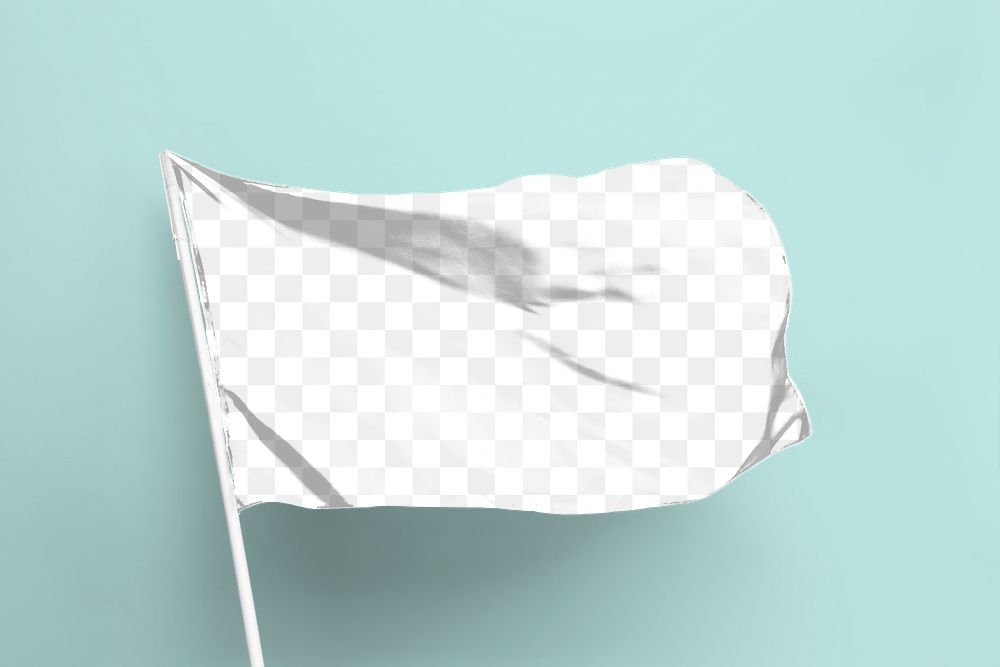 Waving flag  png mockup, transparent design 