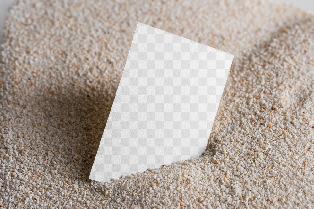 Business card png mockup, transparent design 