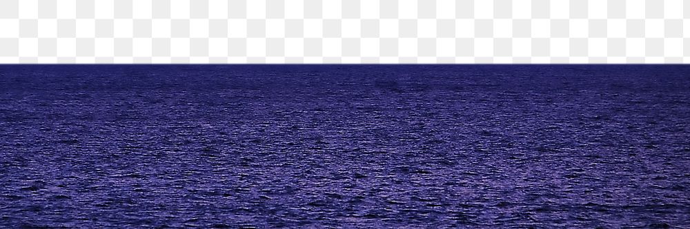 Deep blue beach png border, nature photo, transparent background