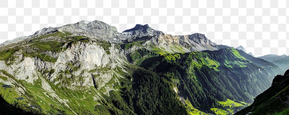 Switzerland mountain  png border, nature image, transparent background
