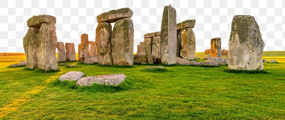 Famous landmark png border, Stonehenge, transparent background