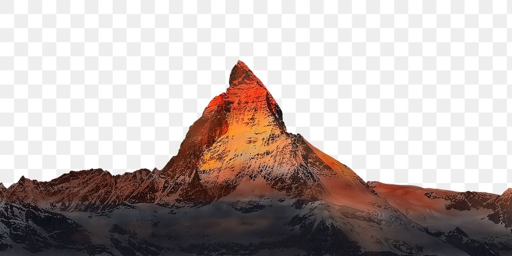 Sunrise mountain peak png border, | Free PNG - rawpixel