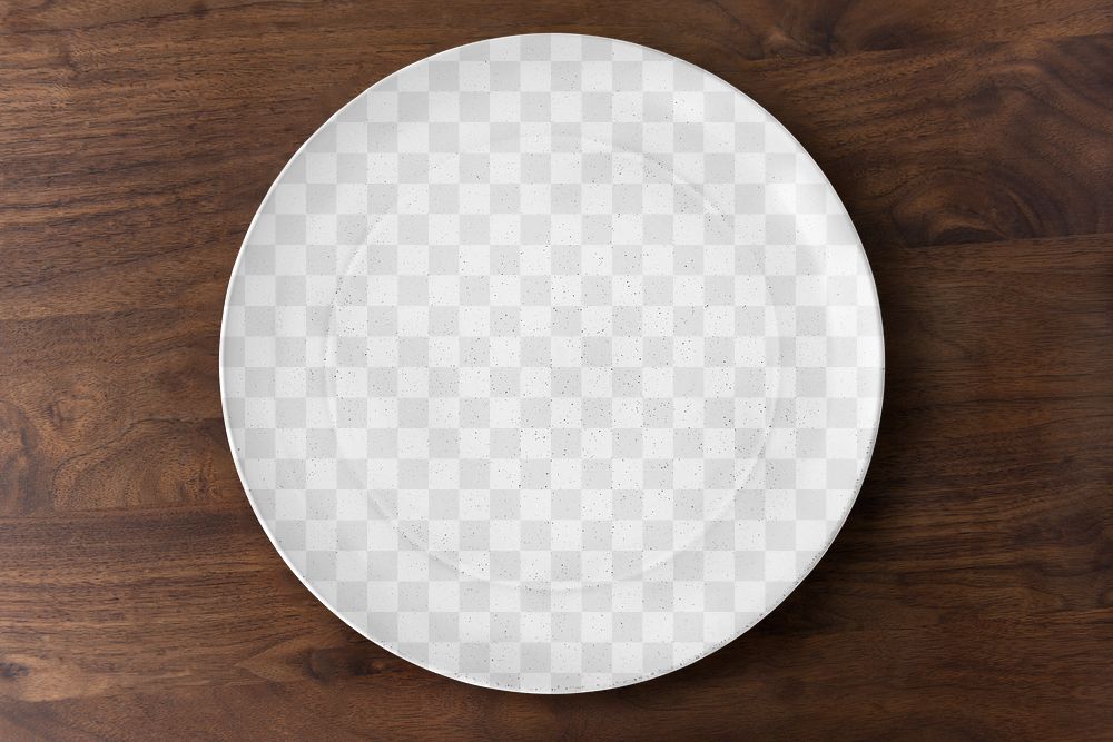 Ceramic plate png mockup, transparent design