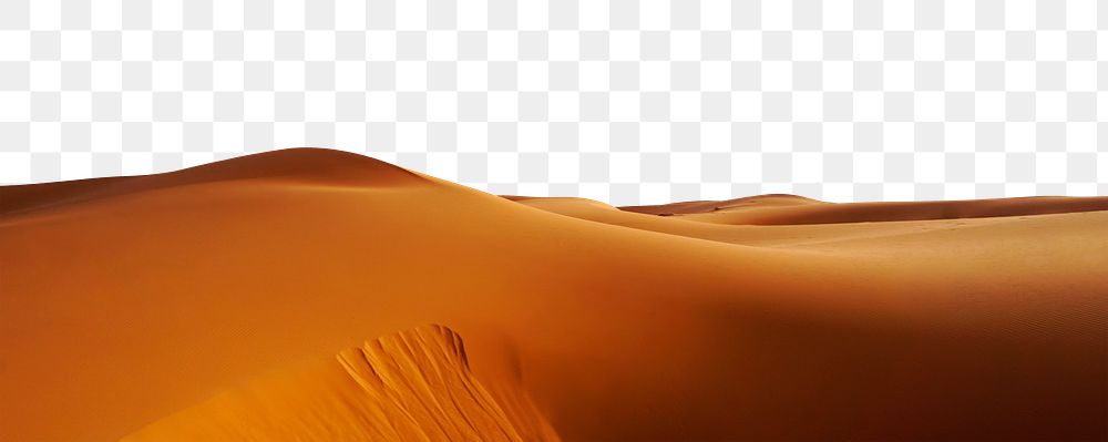 Sand dunes png border, transparent background