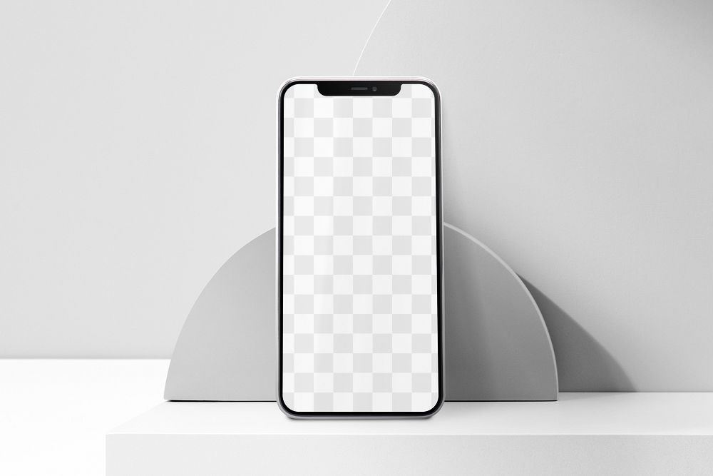 Smartphone screen png mockup, transparent design