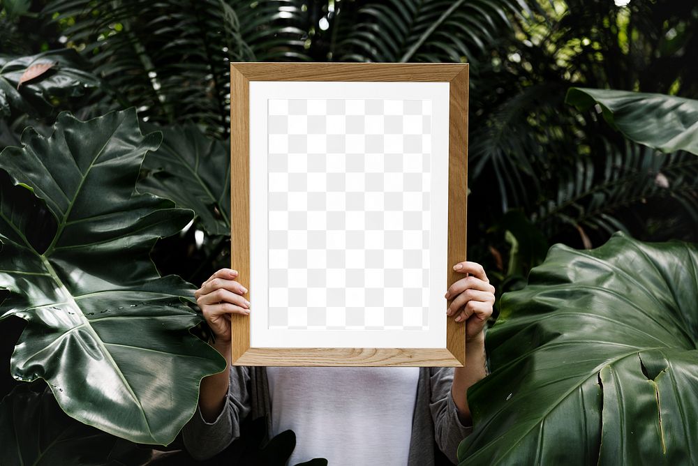 Picture frame png mockup, transparent design