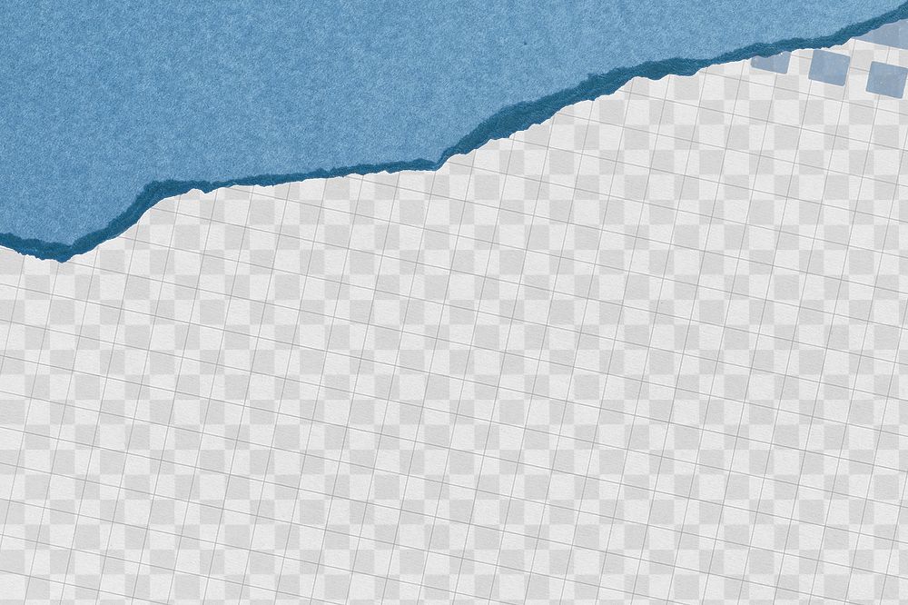 Grid overlay png,  blue border ripped paper transparent background