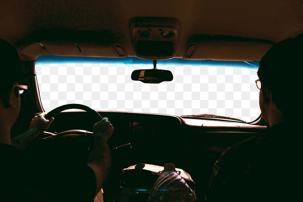 Car windshield png frame, transparent design