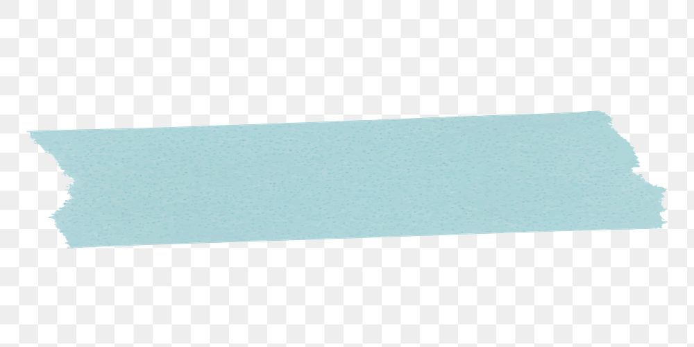 Washi tape png sticker, stationery, blue design in transparent background