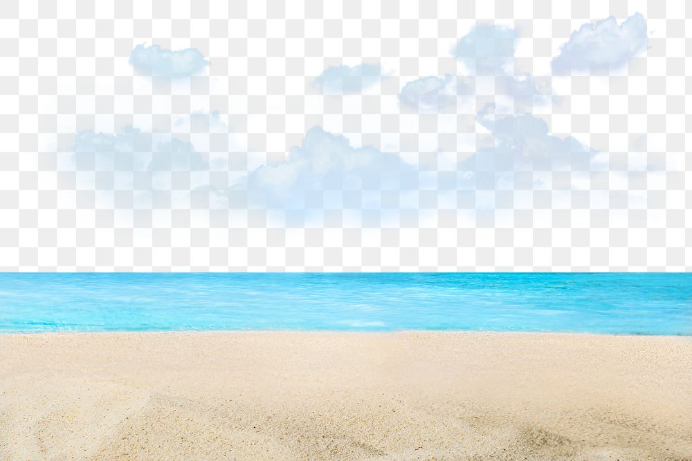Beautiful beach png transparent background