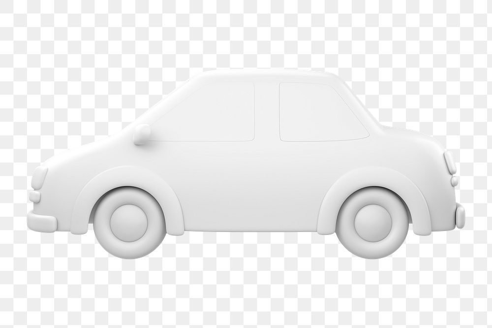 Car icon  png sticker, 3D minimal illustration, transparent background