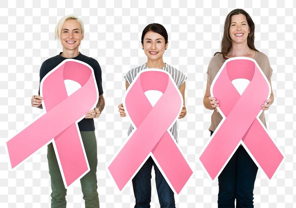 Breast cancer ribbon png sticker, transparent background