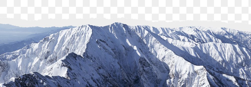 Snowy mountain png border, torn | Premium PNG - rawpixel
