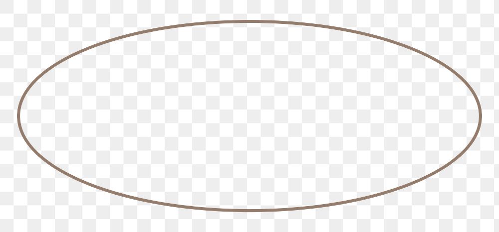 Oval frame png sticker, transparent background