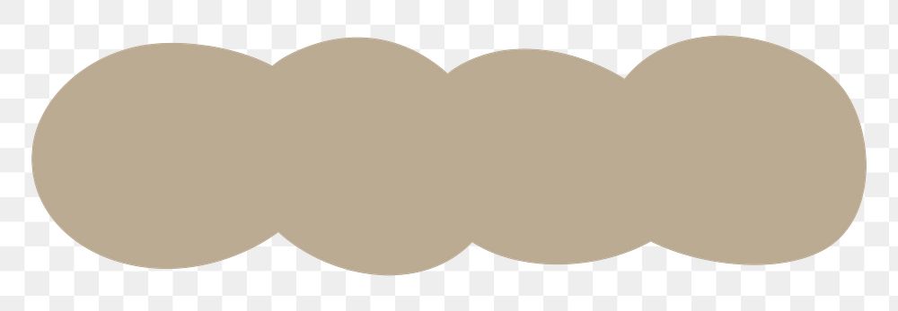 Brown cloud png sticker, transparent background