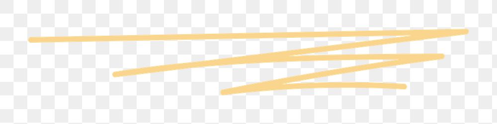 Yellow squiggle png sticker, transparent background
