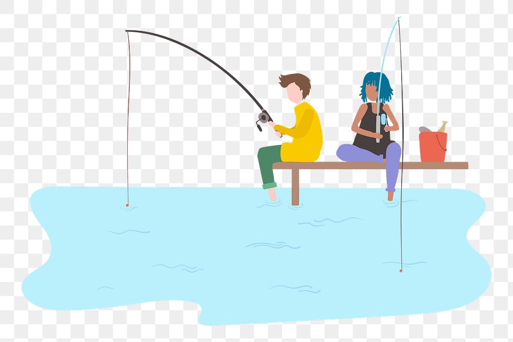 Fishing  png sticker, transparent background