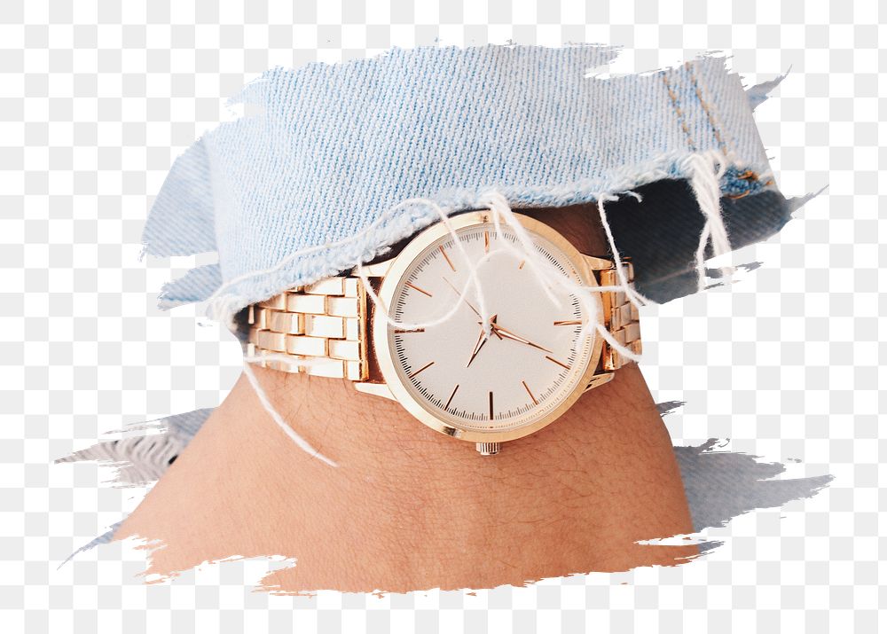 Wrist watch png sticker, transparent background