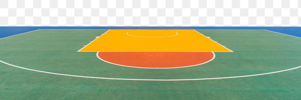 Basketball court png border, sport image, transparent background