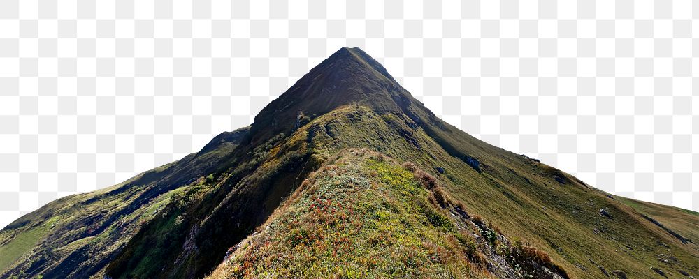 Mountain peak png collage, beautiful scenery, transparent background