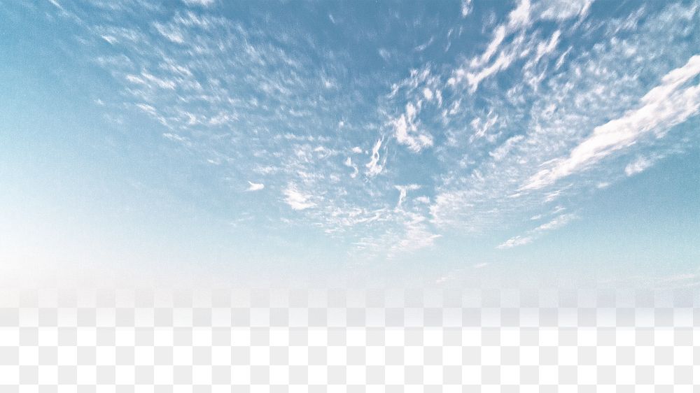 Aesthetic blue sky png border, nature photo, transparent background