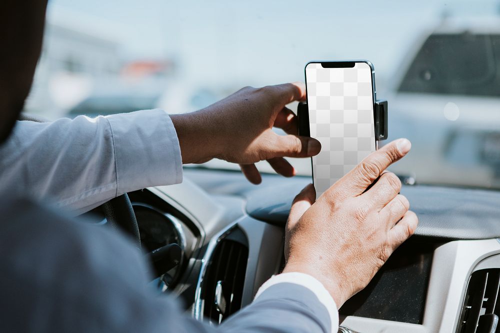 Smartphone screen png mockup, transparent design