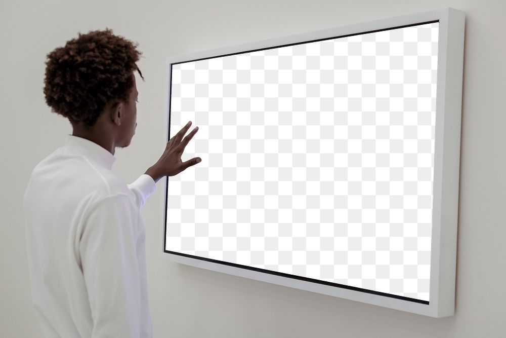 Interactive screen  png mockup, transparent design 