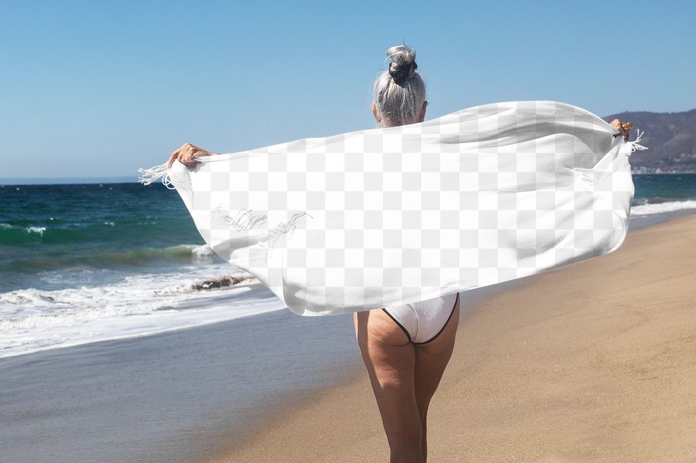 Scarf png mockup, transparent design