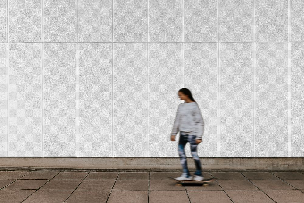 Wall png mockup, transparent design 