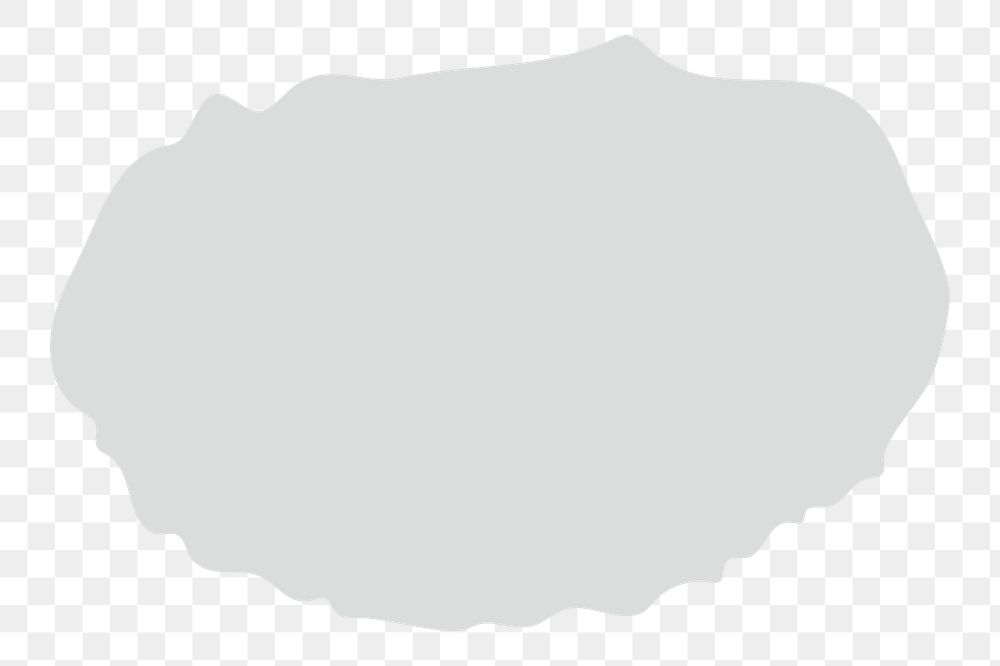 Abstract shape png gray sticker, transparent background