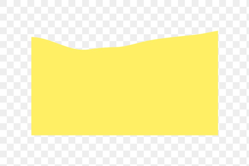 Yellow memphis png sticker,  transparent background
