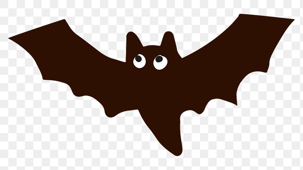 Black bat png sticker, Halloween design, transparent background
