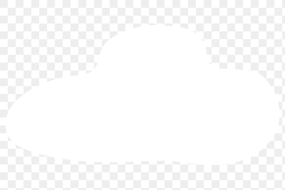 Cloud emoji png sticker, cute doodle, transparent background