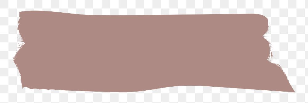 Png brown washi tape sticker, transparent background