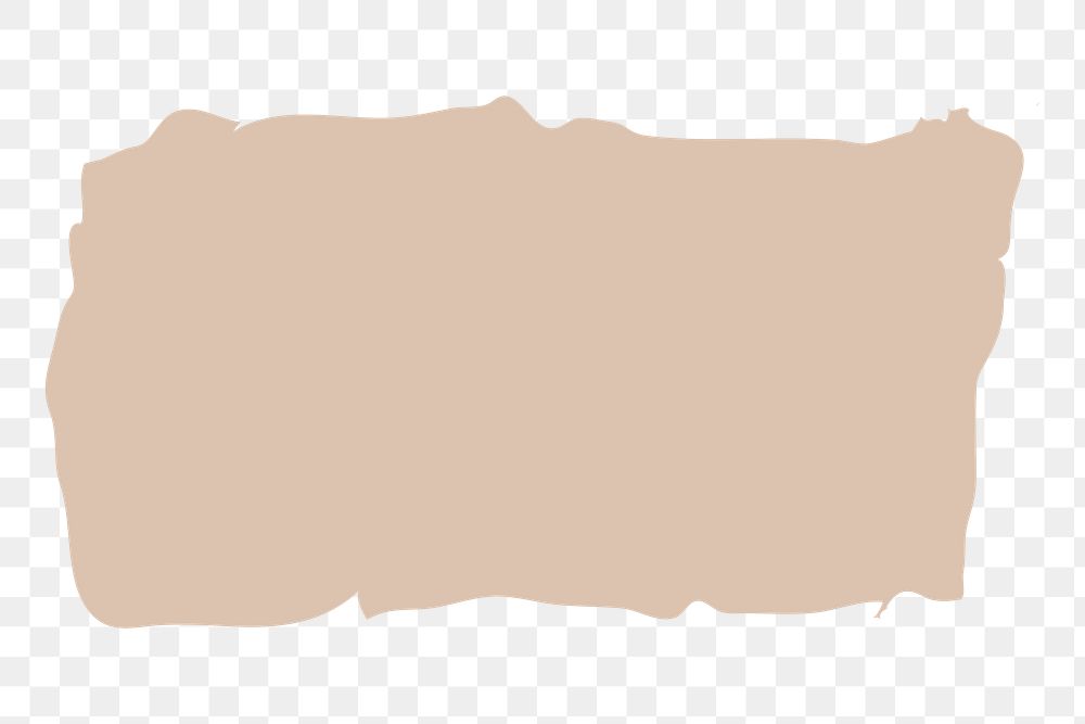 Brown rectangle shape png sticker, transparent background