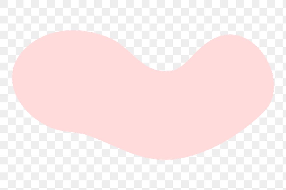 Pink blob shape png sticker, transparent background