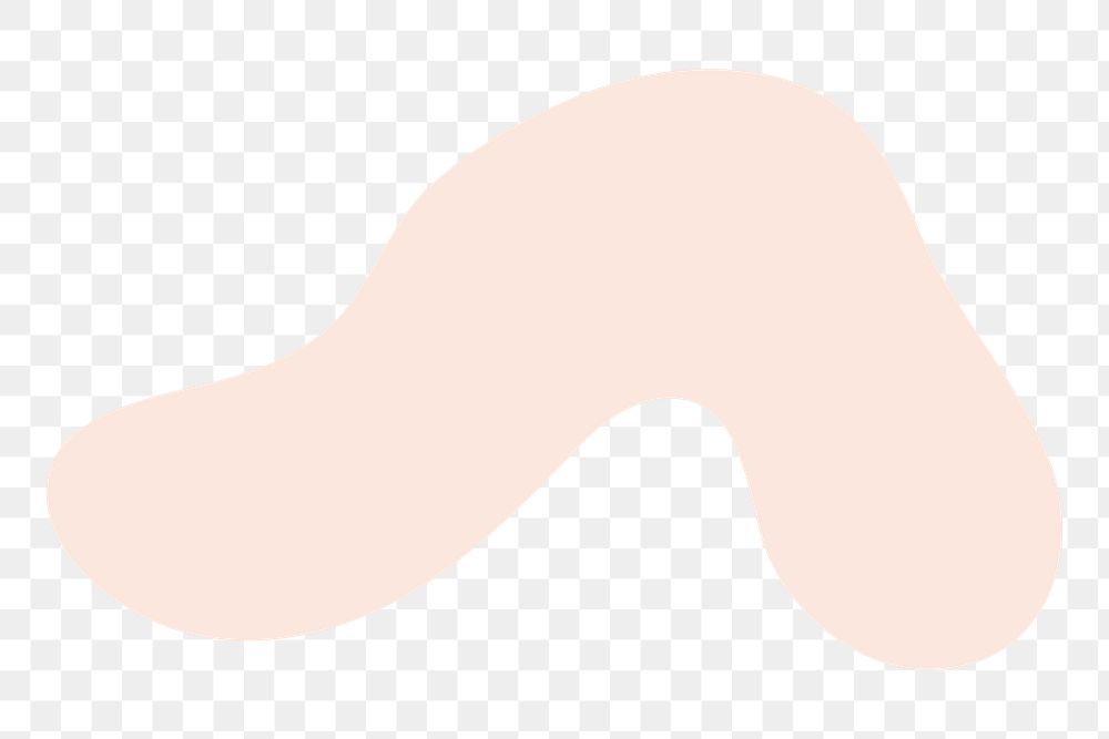 Beige blob shape png sticker, transparent background