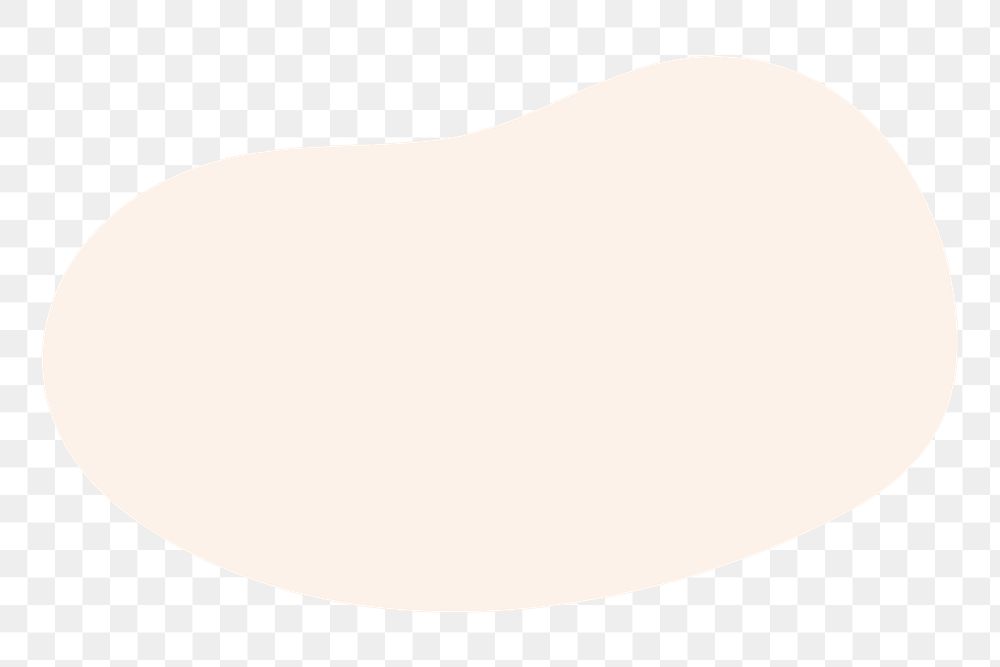 Beige oval shape png sticker, transparent background