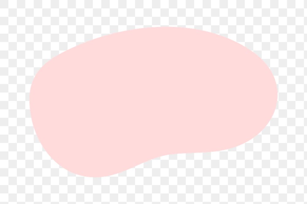 Pink oval shape png sticker, transparent background