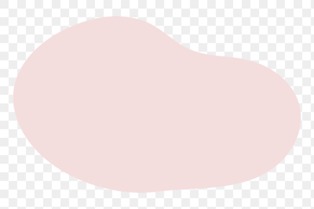 Pink blob shape png sticker, transparent background